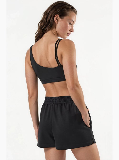Short en maille taille mi-haute coupe décontractée hiccup - Kiabi Short en maille taille mi-haute coupe décontractée hiccup - Kiabi