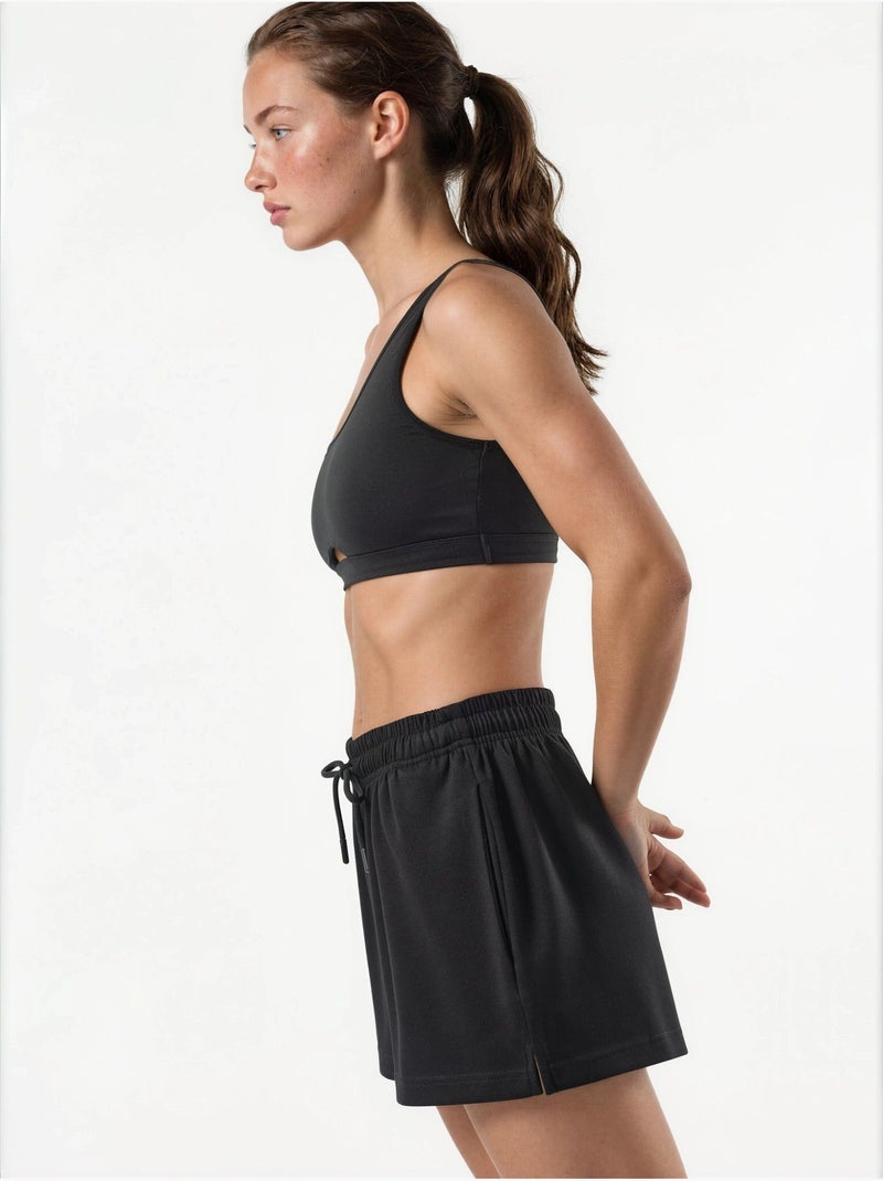 Short en maille taille mi-haute coupe décontractée hiccup Noir - Kiabi