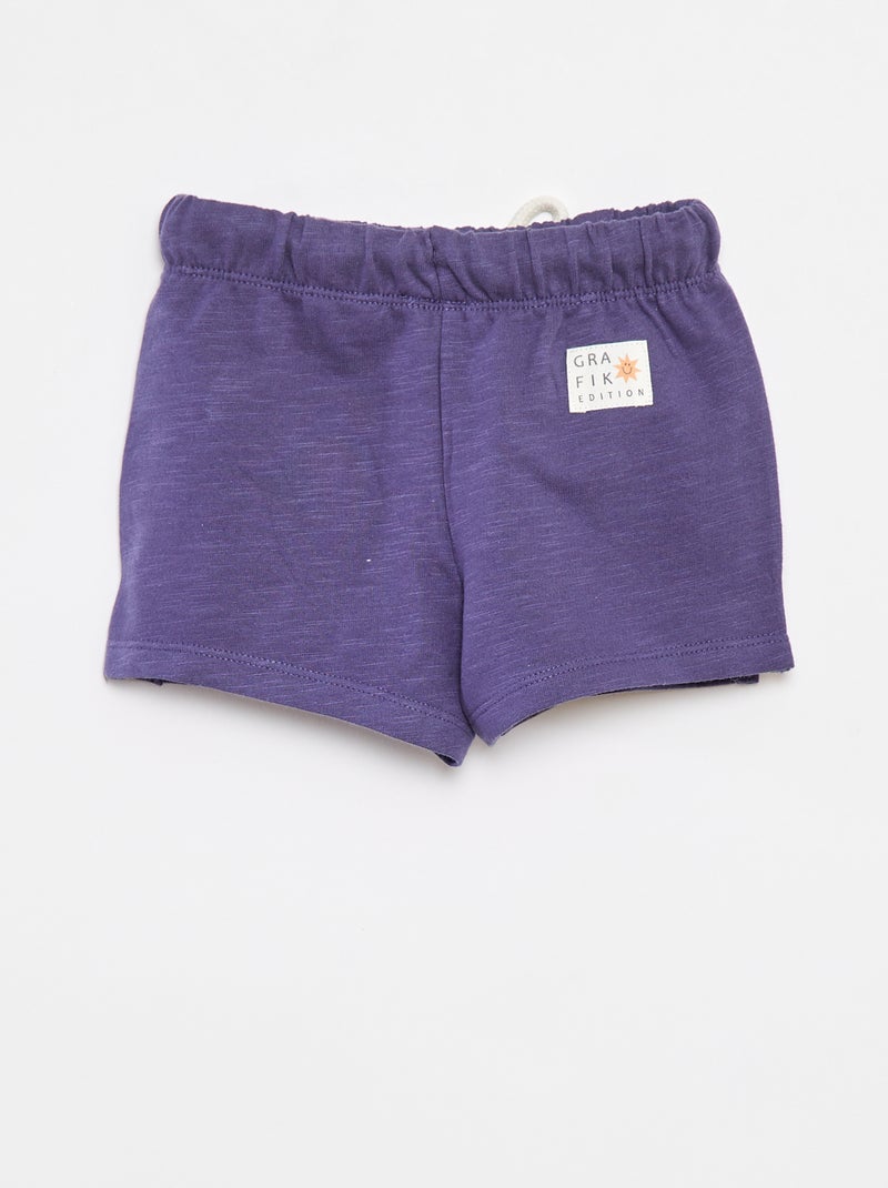 Short en molleton - Grafik Edition Bleu - Kiabi