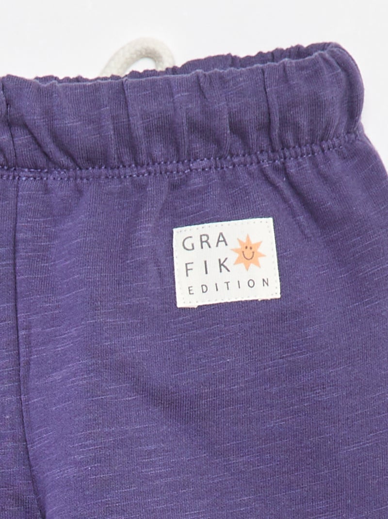 Short en molleton - Grafik Edition Bleu - Kiabi