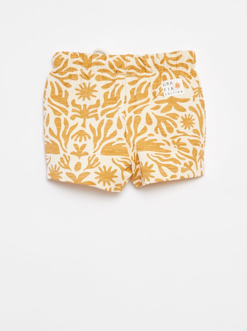 Short en molleton - Grafik Edition Jaune - Kiabi