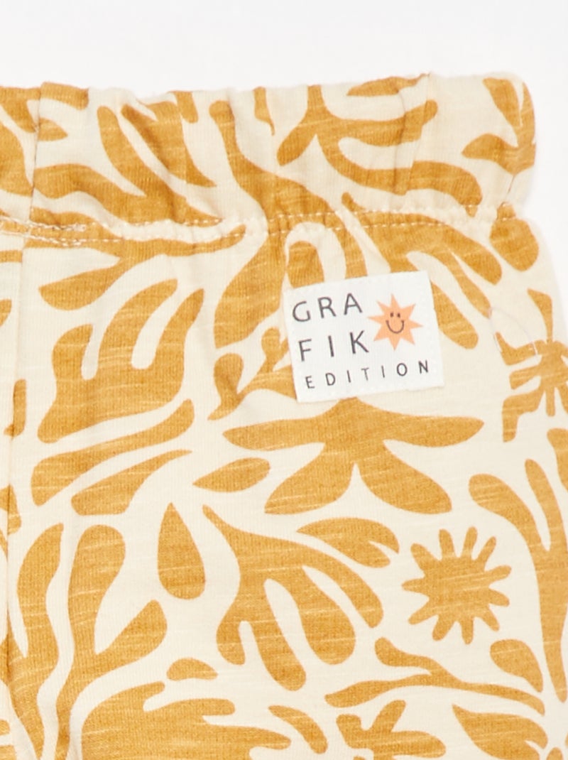 Short en molleton - Grafik Edition Jaune - Kiabi