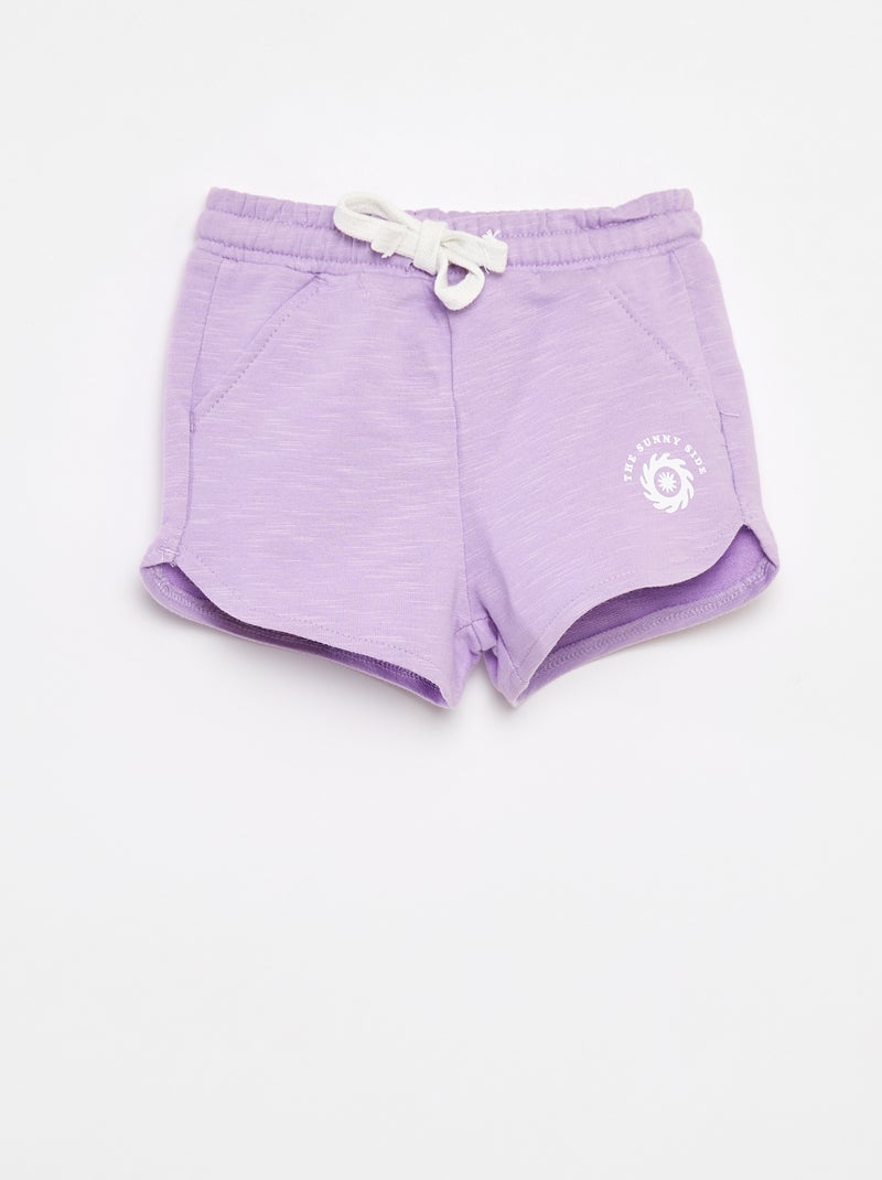Short en molleton - Grafik Edition Violet - Kiabi