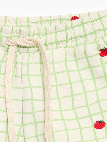 Short en molleton à motif