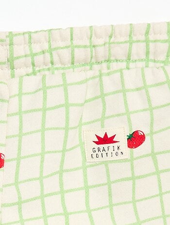 Short en molleton à motif