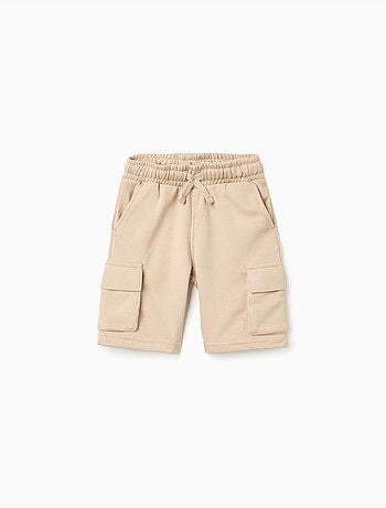 Short en molleton avec poches cargo et cordon de serrage