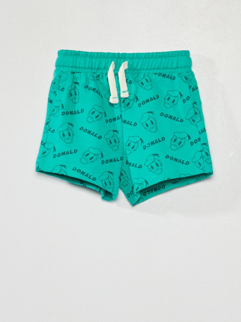Short en molleton 'Disney Baby' Vert - Kiabi