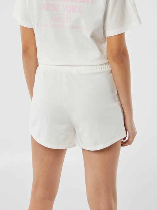 Short en molleton fin avec petit imprimé - Kiabi