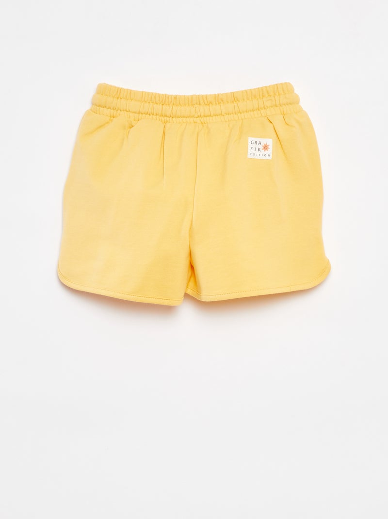 Short en molleton imprimé - Grafik Edition Jaune - Kiabi