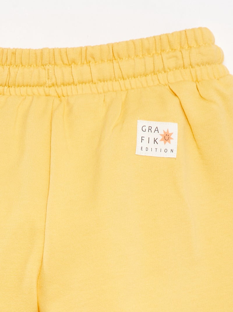 Short en molleton imprimé - Grafik Edition Jaune - Kiabi