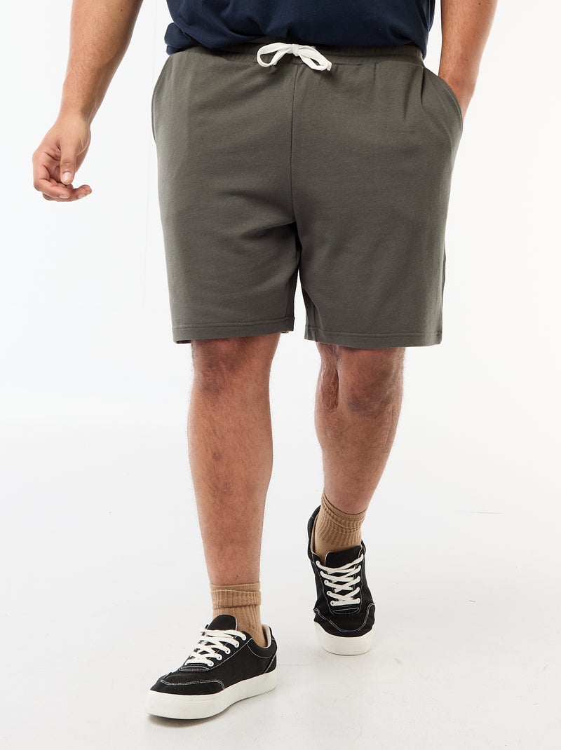 Short en molleton Kaki - Kiabi