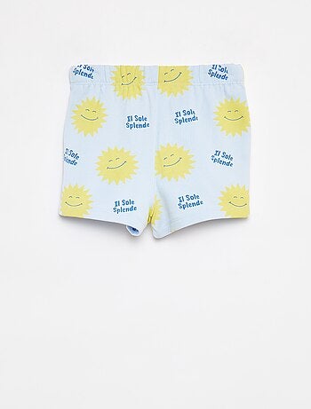 Short en molleton léger à motif