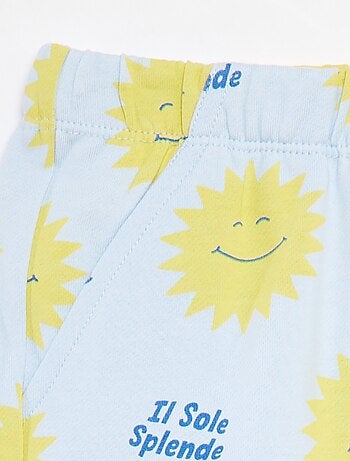 Short en molleton léger à motif