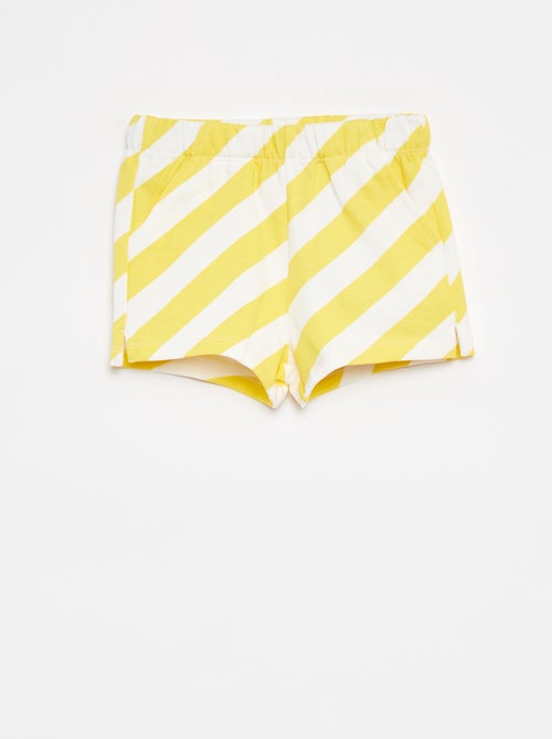 Short en molleton léger à motif - Kiabi
