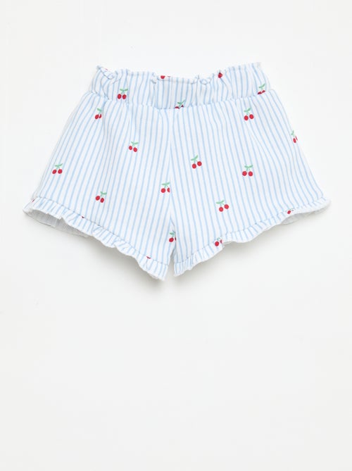 Short en molleton léger et volanté - Kiabi