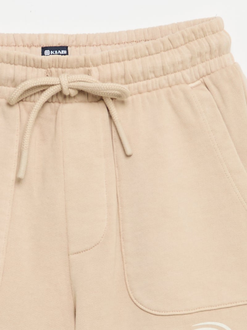 Short en molleton léger imprimé Beige - Kiabi
