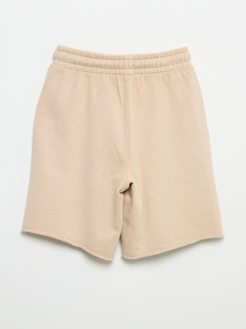 Short en molleton léger imprimé Beige - Kiabi