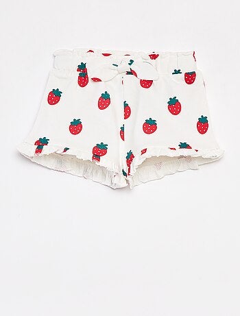 Short en molleton léger imprimé