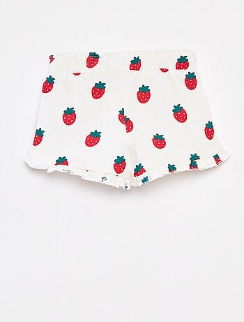 Short en molleton léger imprimé