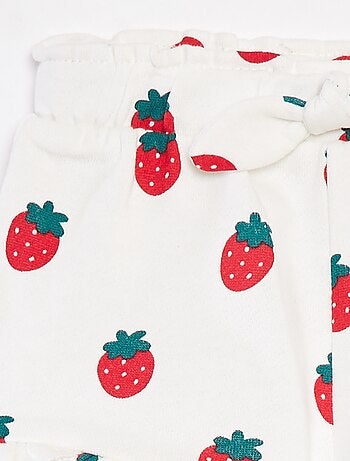 Short en molleton léger imprimé