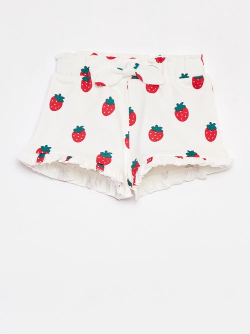 Short en molleton léger imprimé - Kiabi