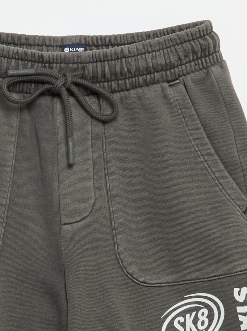 Short en molleton léger imprimé Gris - Kiabi