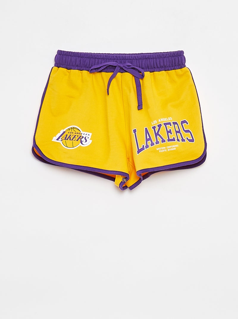 Short en molleton léger 'Lakers' JAUNE - Kiabi