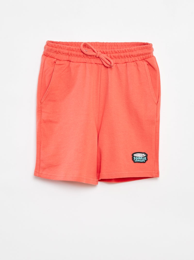 Short en molleton léger Rouge - Kiabi