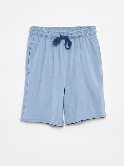 Short en molleton léger uni à 2 poches - Kiabi