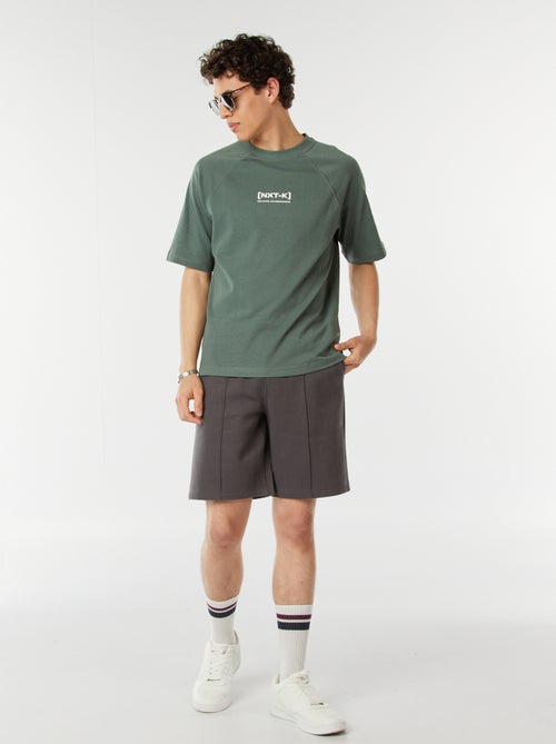 Short en molleton léger uni - Kiabi