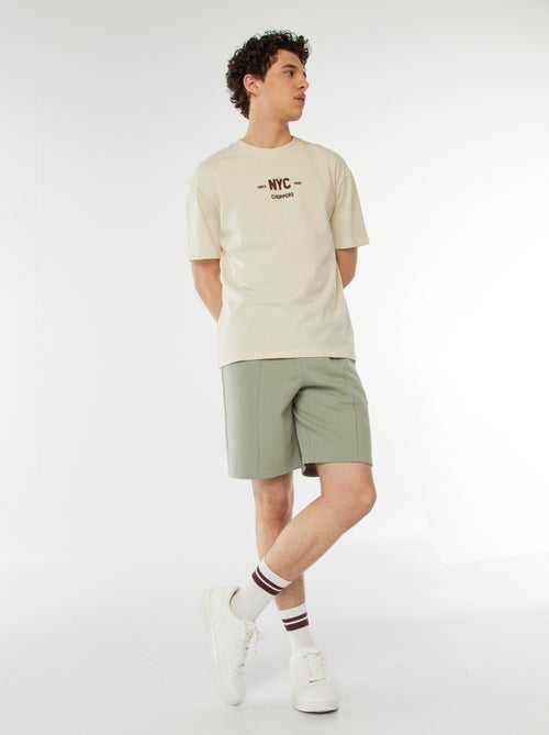 Short en molleton léger uni - Kiabi