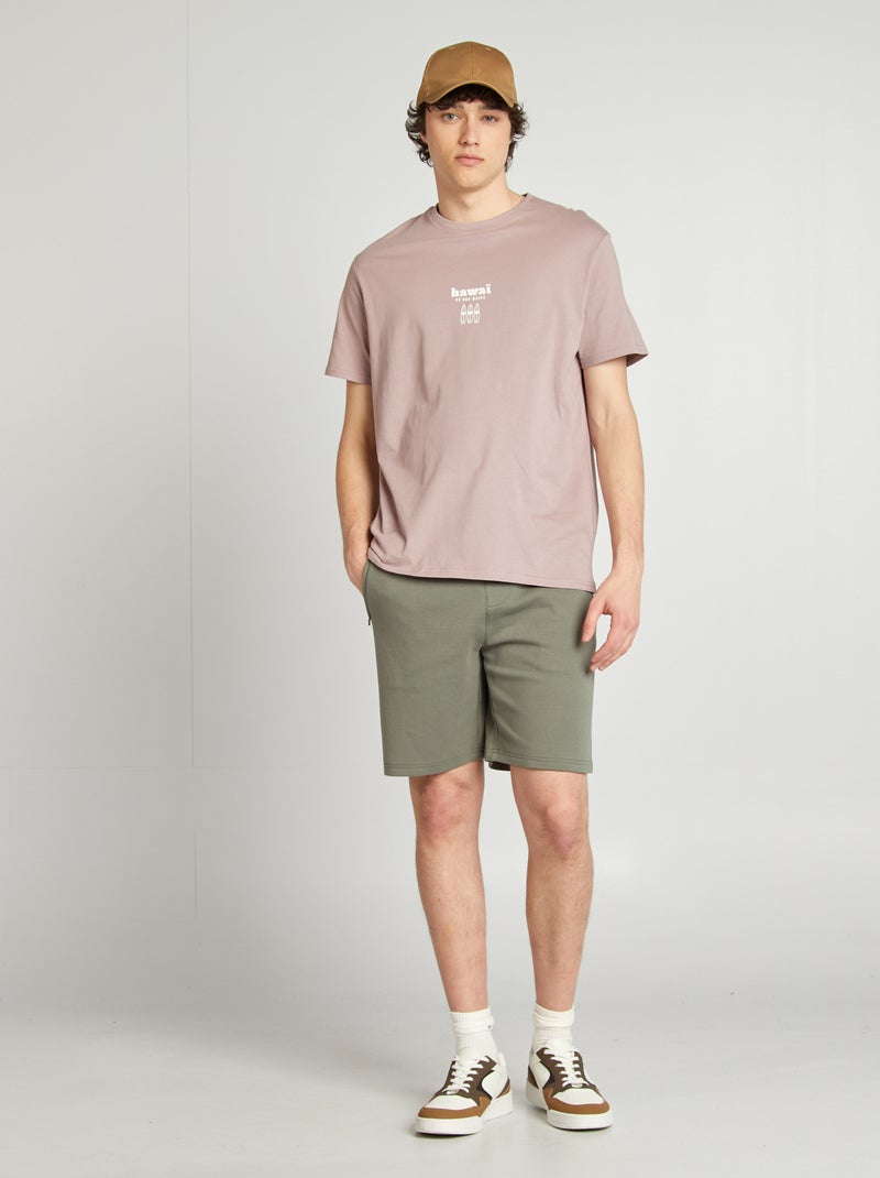 Short en molleton léger VERT - Kiabi