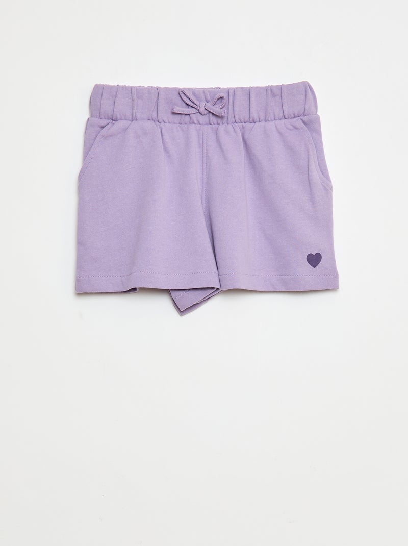Short en molleton léger Violet - Kiabi