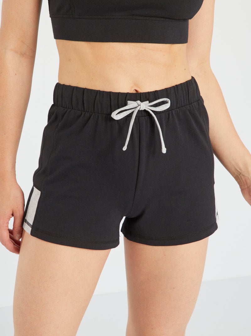Short en molleton noir - Kiabi
