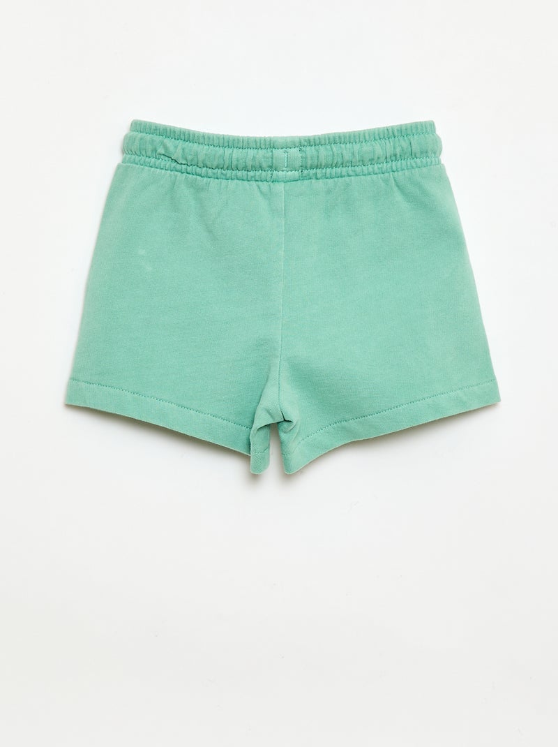 Short en molleton non gratté Vert - Kiabi