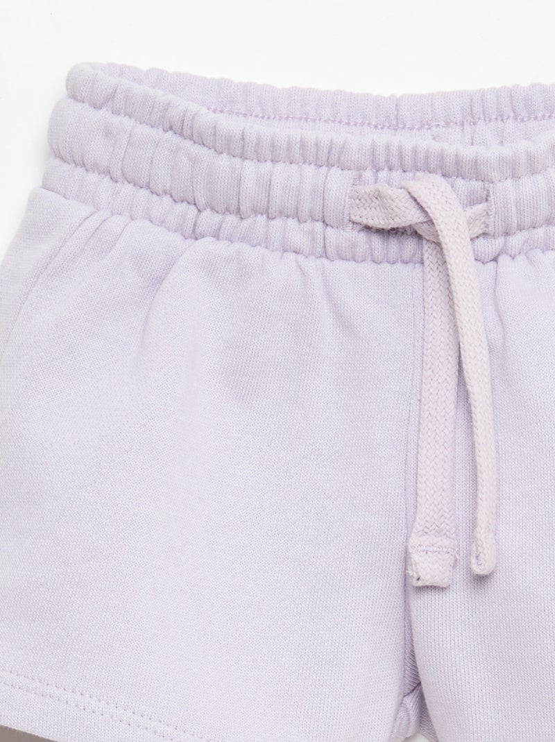 Short en molleton non gratté Violet - Kiabi