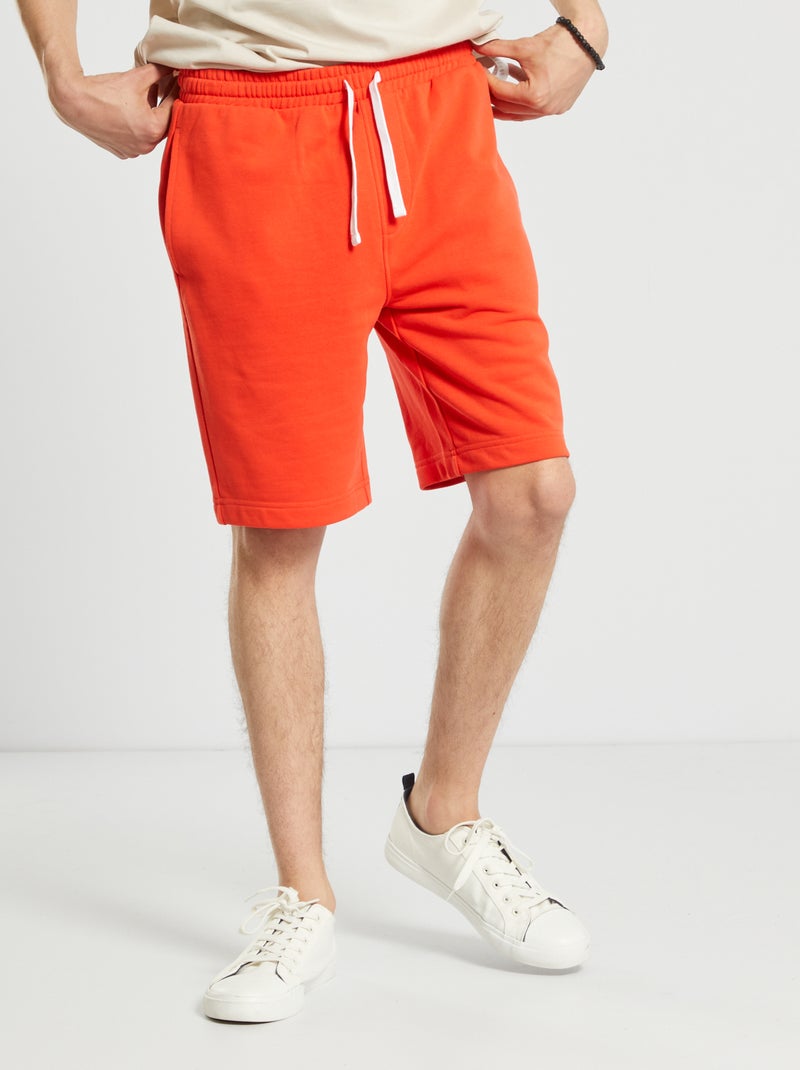 Short en molleton rouge - Kiabi