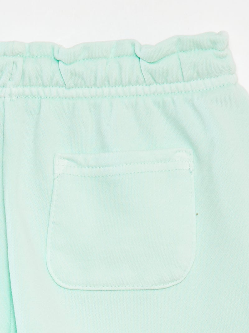Short en molleton uni Vert - Kiabi
