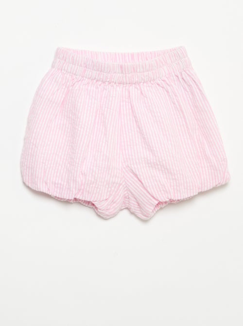 Short en seersucker à rayures - Kiabi