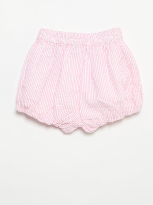 Short en seersucker à rayures - Kiabi