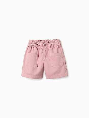 Short en sergé avec poches à l'avant
