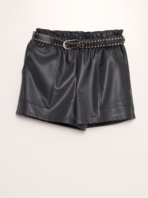 Short en simili + ceinture 'JDY' - Kiabi