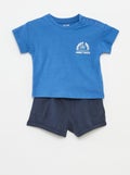Short en T-shirt - 2-delig BLAUW - Kiabi