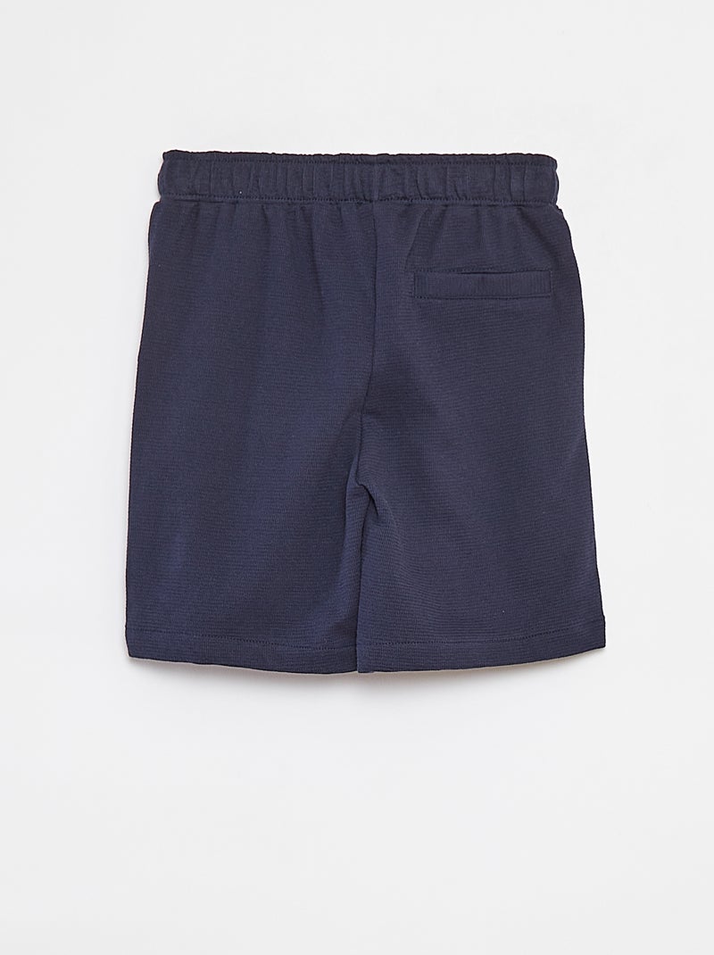 Short en textile texturé avec 2 poches Bleu - Kiabi