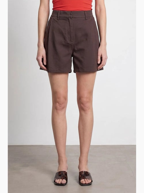 Short en tissu tissé à taille haute et jambe large dilvin - Kiabi Short en tissu tissé à taille haute et jambe large dilvin - Kiabi