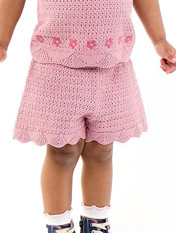 Short en tricot uni