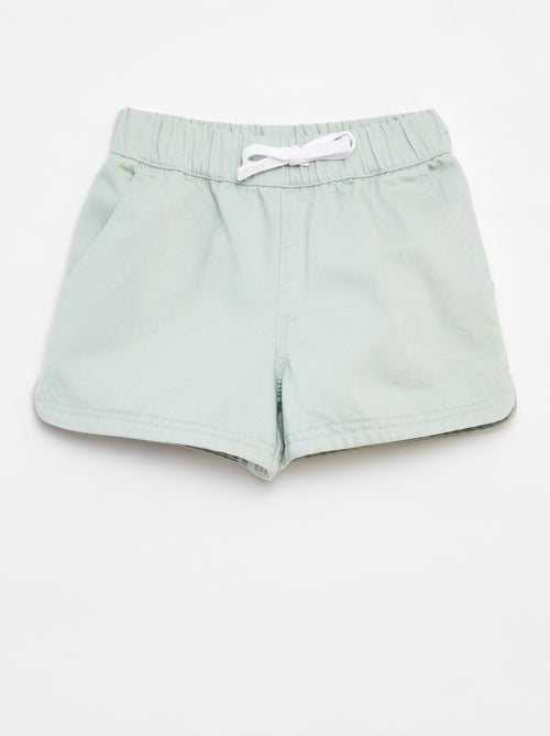 Short en twill à taille élastiquée - Kiabi