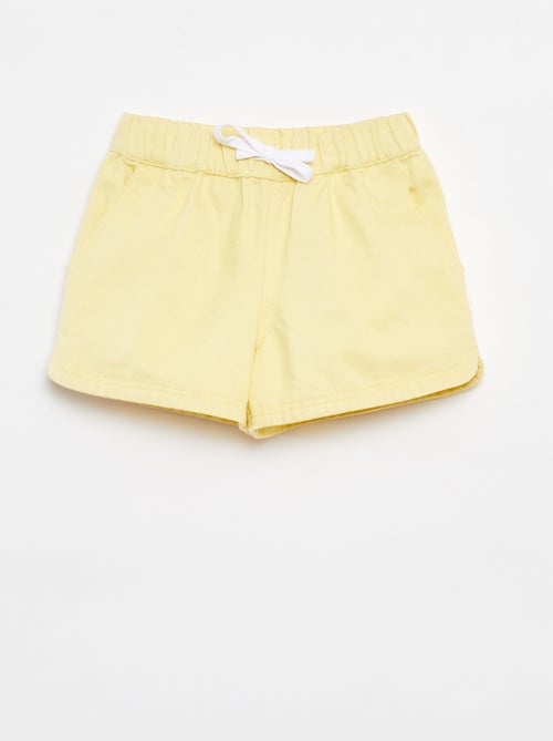 Short en twill à taille élastiquée - Kiabi