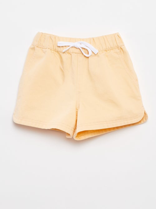Short en twill à taille élastiquée - Kiabi