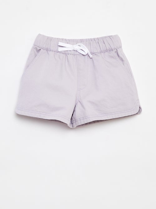 Short en twill à taille élastiquée - Kiabi
